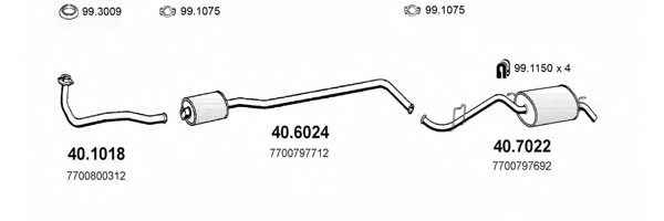ASSO ART2083 Exhaust System